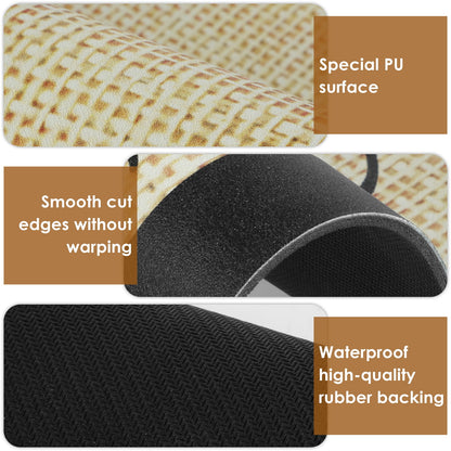 NYIDPSZ Coffee Mat Hide Stains Rubber Backed Coffee Bar Countertop Mat Waterproof Placemat Kitchen Counter Coffee Bar Accessories