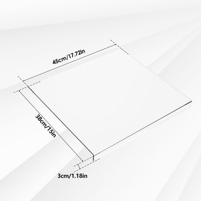 Acrylic Cutting Board Transparent Cutting Board with Lip Edge 40x45cm Reusable Cutting Board Rectangle Chopping Board Clear Countertop Protector Board for Kitchen Countertop
