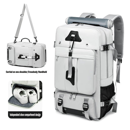Travel Backpack 50L New Premium - Unisex Extra Large Laptop Backpack for Hiking, Climbing & Business Trips, Waterproof,,Grey