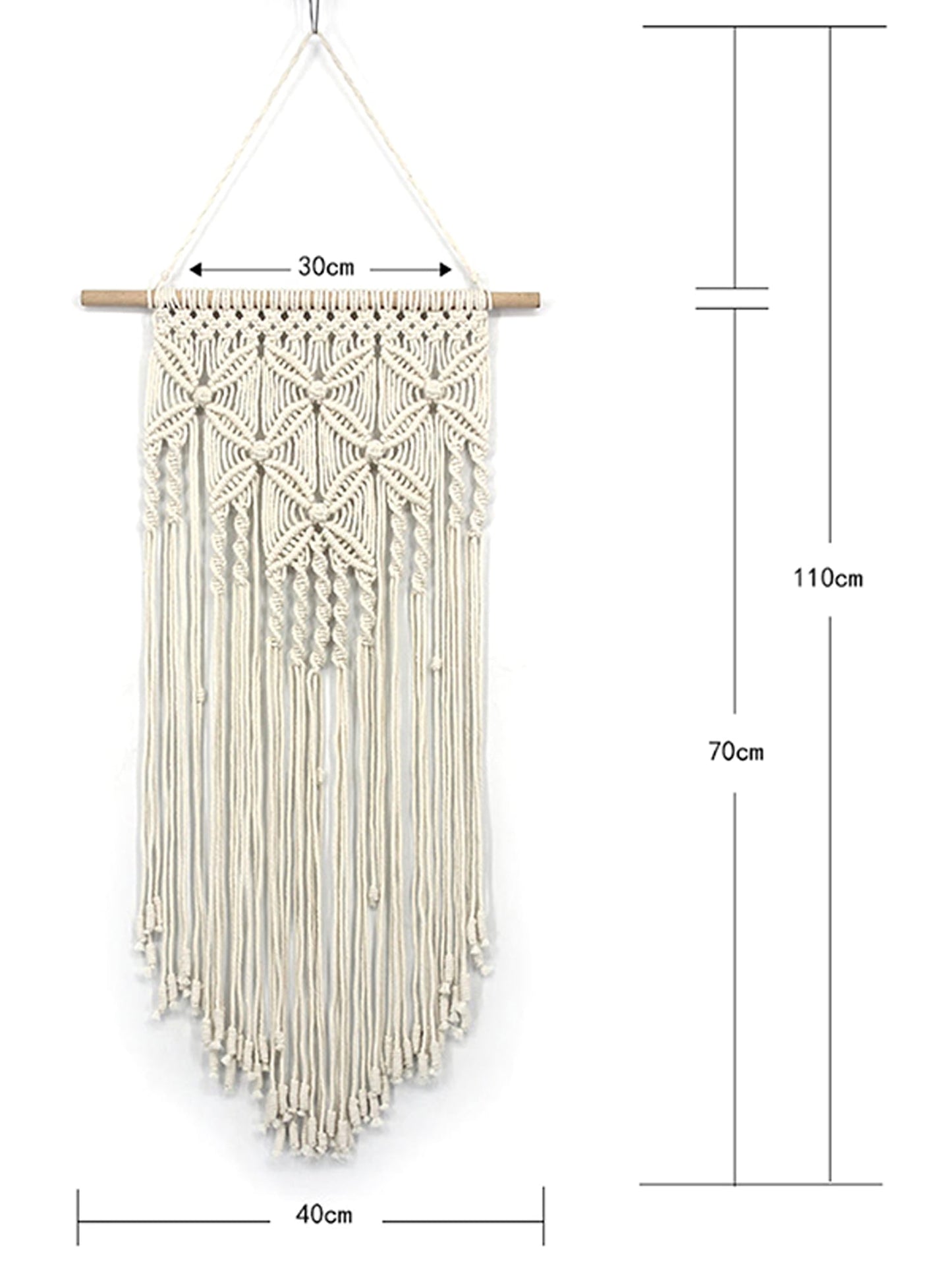 Tcwhniev Wall Hanging Braided Boho Macrame Woven Handmade Art Tapestry Home Room Decor