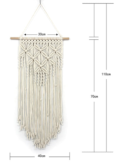 Tcwhniev Wall Hanging Braided Boho Macrame Woven Handmade Art Tapestry Home Room Decor