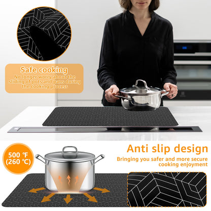 Jetcloudlive Large Induction Cooktop Protector Mat 20.5x30.8 inElectric Stove Burner Covers Antiscratch as Glass Top Stove Cover or Electric Stove Top