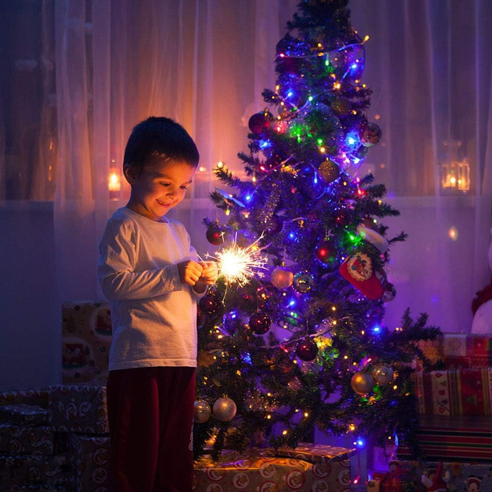 Zizin 66ft 200 LED Star Christmas String Lights 8 Modes for Outdoor Indoor Xmas Party Multicolor
