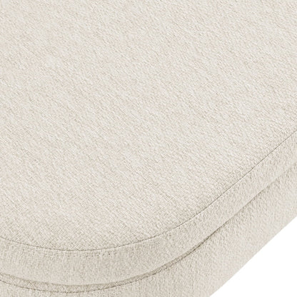 Storage Ottoman Bench, 43.5" End of Bed Ottoman Bench Bedroom Entryway Bench with Storage and Wood Legs, End of Bed Storage Bench for Living Room, Dining Room, Hallway, Beige