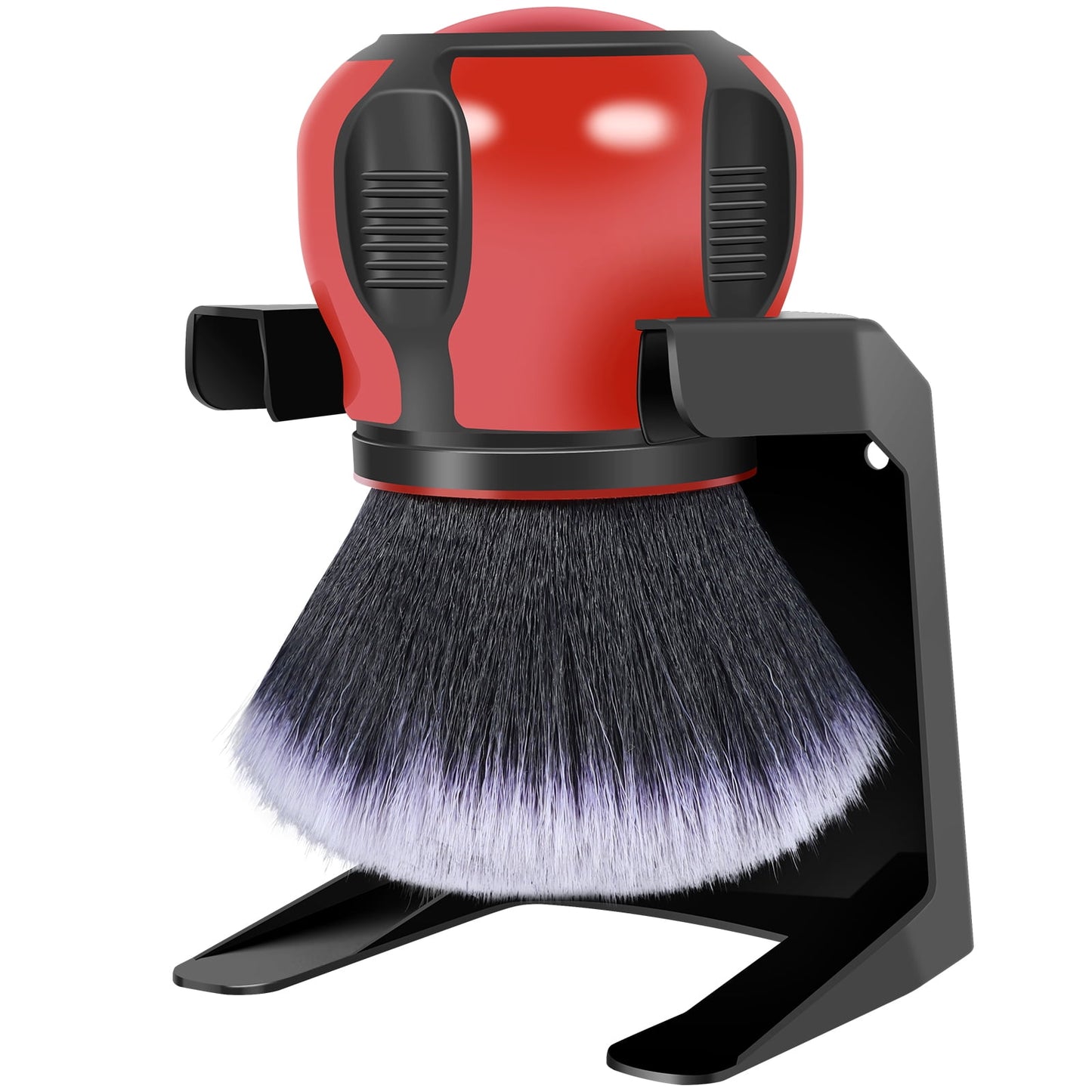 Txkrhwa Car Detailing Brush, Ultra Soft Bristles Brush, Auto Interior Dusting Brush with Storage Rack, Car XL Curveball Synthetic Brush Cleaning Tool, Covers Large Area Inside or Outside Vehicles