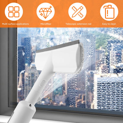 Txkrhwa Professional Window Squeegee Cleaner with Spray, Double-Sided Spray Expansion Window Squeegee, Window Squeegee Cleaning Tool, Glass Cleaning Mop